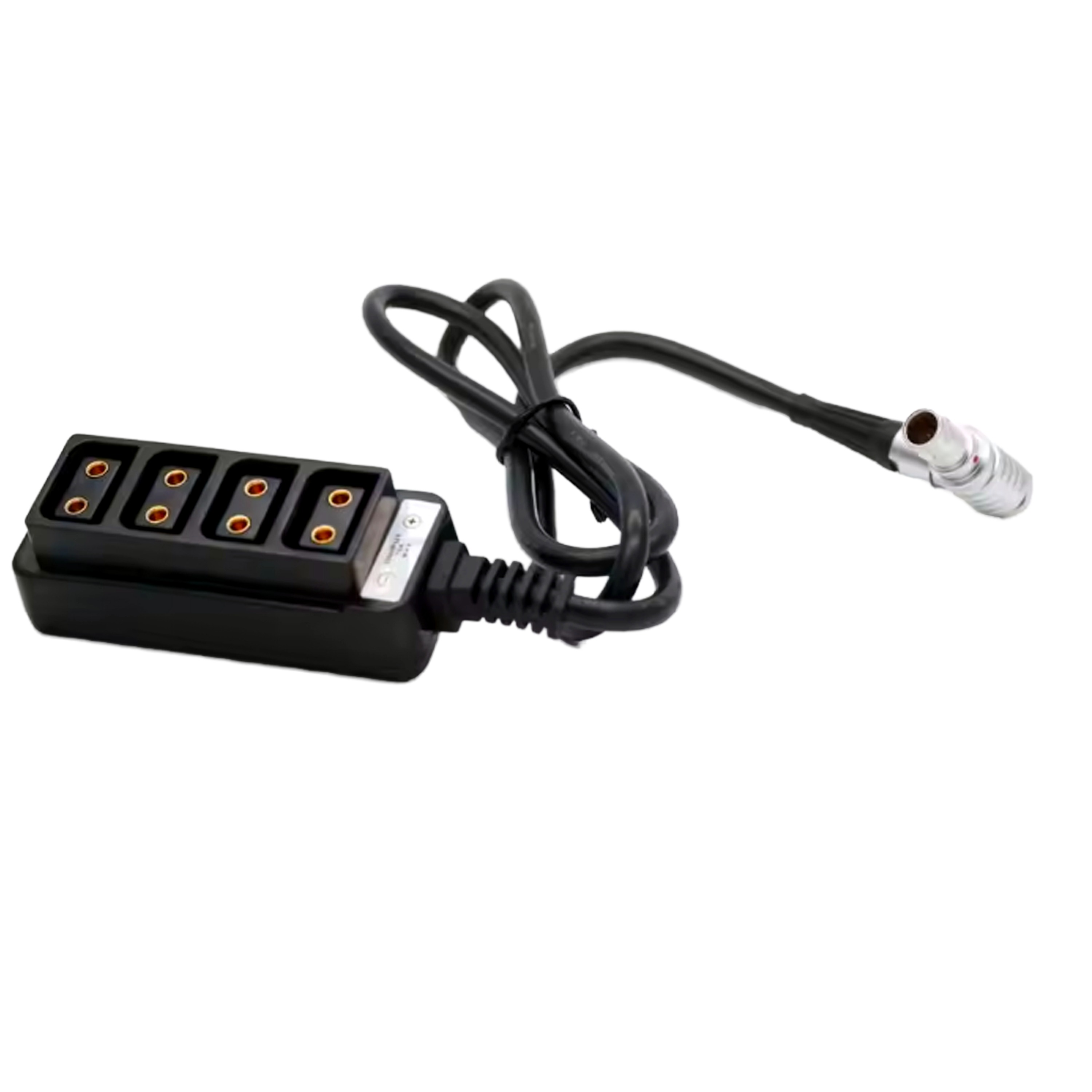 0B 2pin 12V Power Out to 4 D-tap Four-way Splitter for ARRI RED Camera