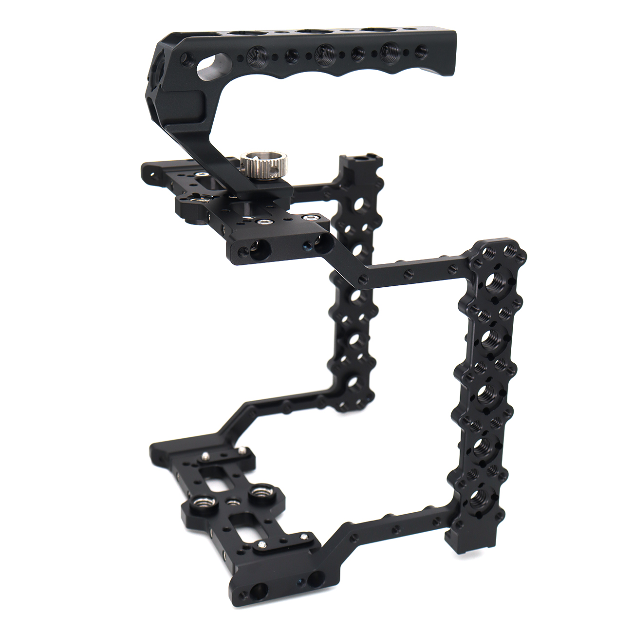 Lightweight Camera Cage Rig with 1/4" & 3/8" Holes, Cold Shoe Mounts, for ARRI Alexa Mini LF