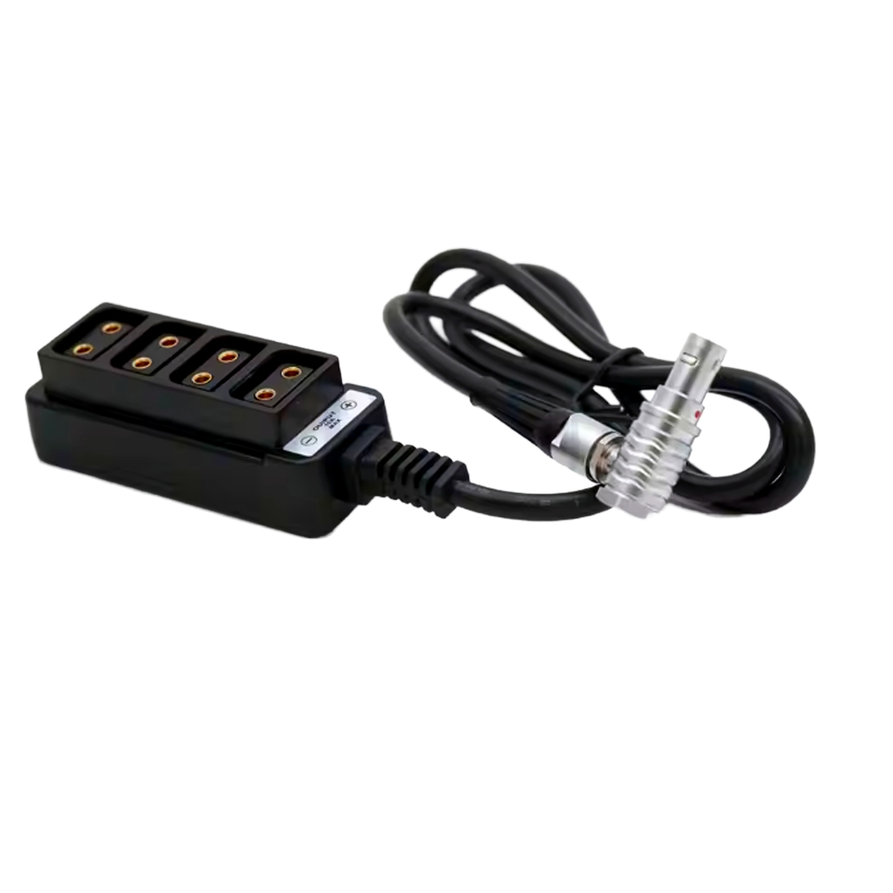 0B 2pin 12V Power Out to 4 D-tap Four-way Splitter for ARRI RED Camera