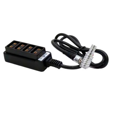 0B 2pin 12V Power Out to 4 D-tap Four-way Splitter for ARRI RED Camera