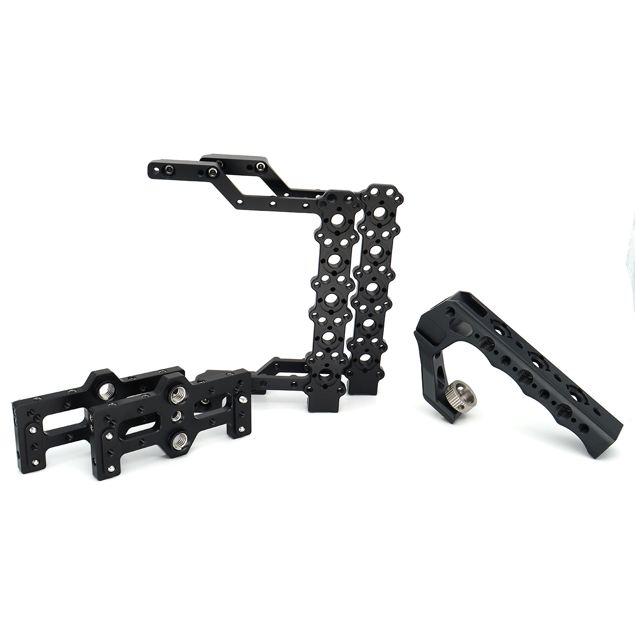 Lightweight Camera Cage Rig with 1/4" & 3/8" Holes, Cold Shoe Mounts, for ARRI Alexa Mini LF