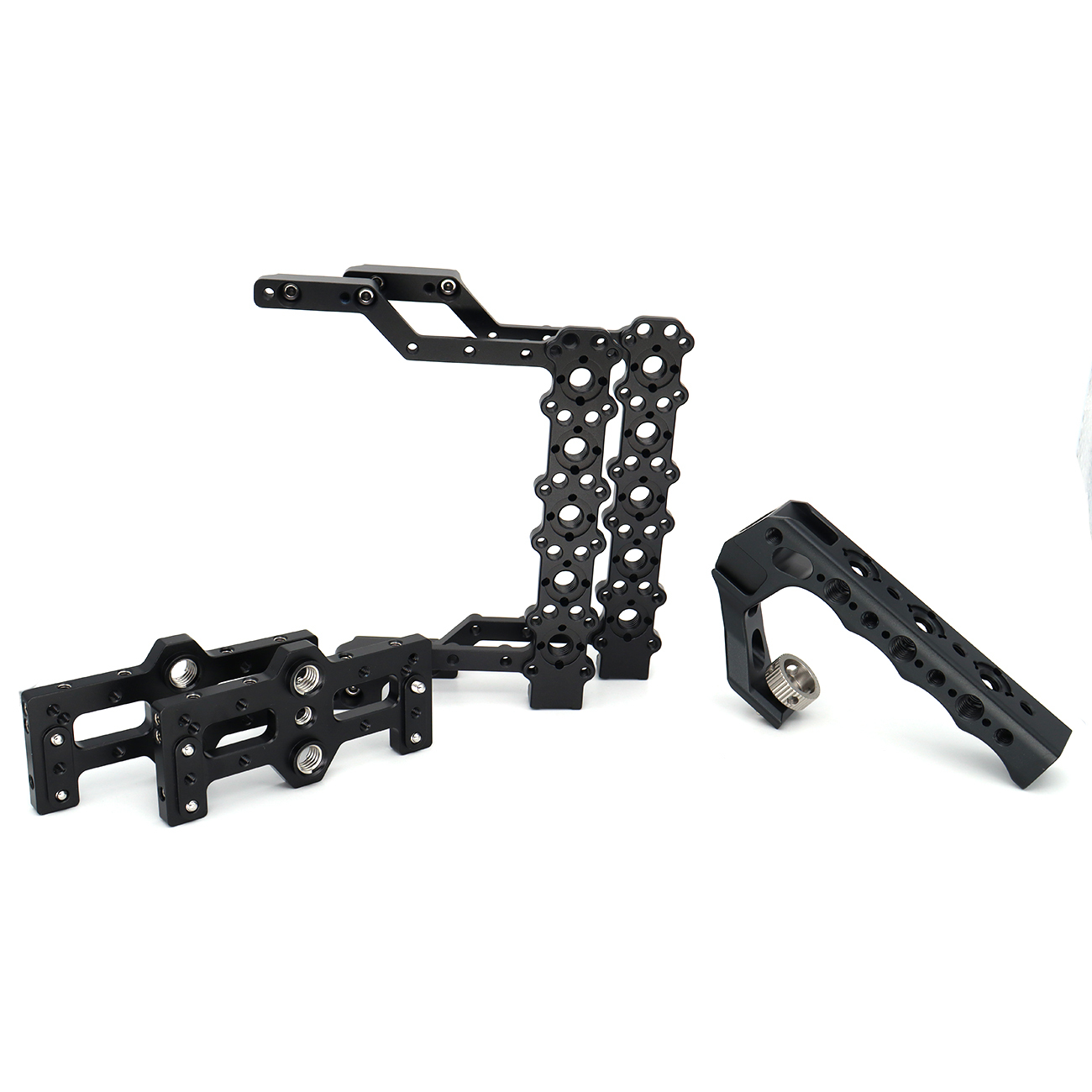 Lightweight Camera Cage Rig with 1/4" & 3/8" Holes, Cold Shoe Mounts, for ARRI Alexa Mini LF