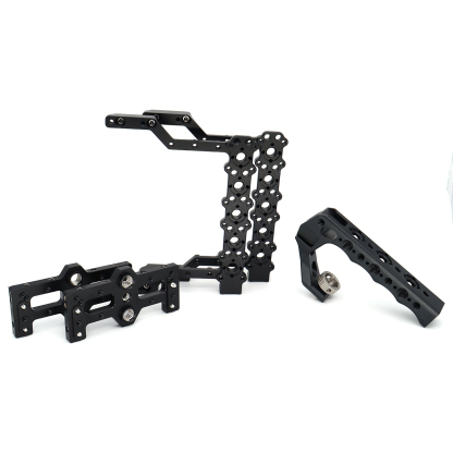 Lightweight Camera Cage Rig with 1/4" & 3/8" Holes, Cold Shoe Mounts, for ARRI Alexa Mini LF