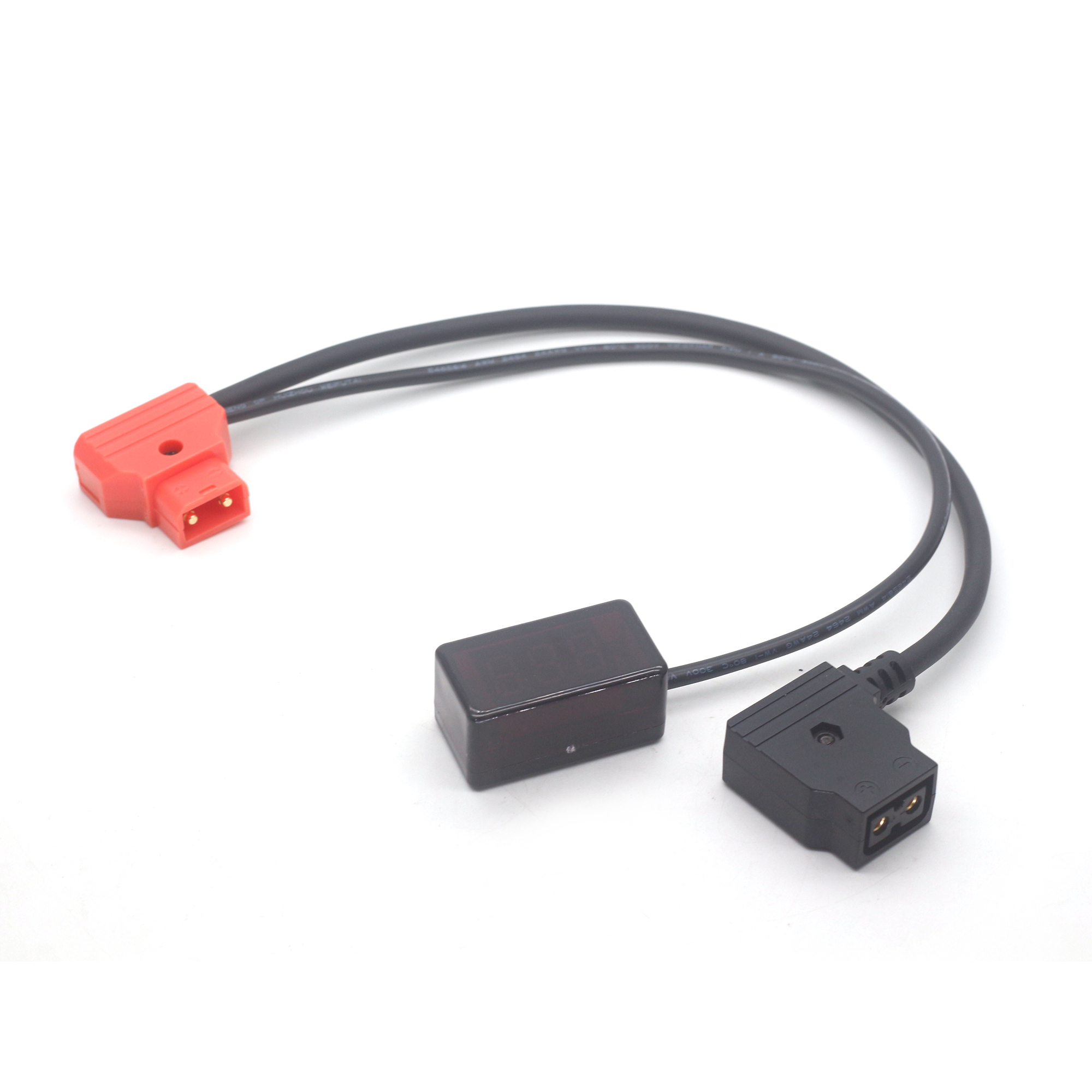 D-TAP Male to DTAP Port Female With Voltage Monitor Power Extension Cord For ARRI/RED/Canon Camera