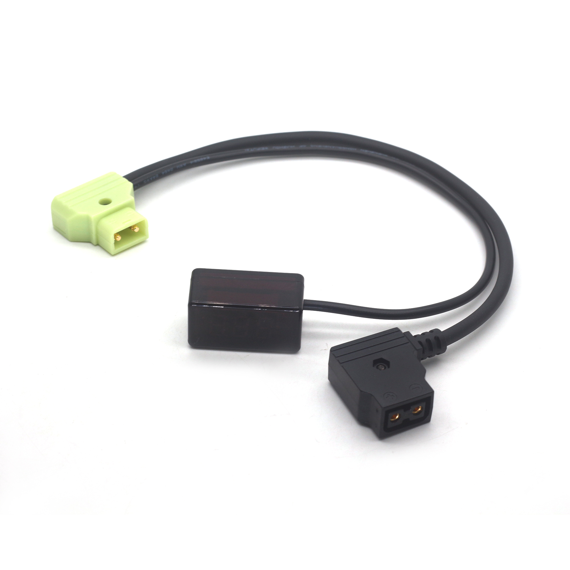 D-TAP Male to DTAP Port Female With Voltage Monitor Power Extension Cord For ARRI/RED/Canon Camera