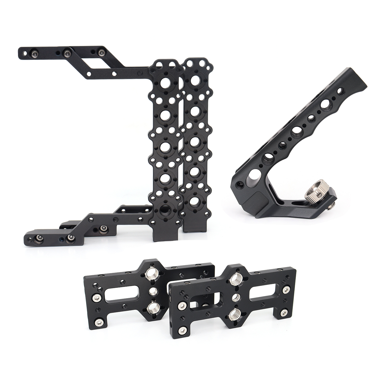 Lightweight Camera Cage Rig with 1/4" & 3/8" Holes, Cold Shoe Mounts, for ARRI Alexa Mini LF