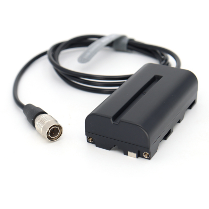 Hirose 4Pin Male to NP-F970/F570/F550 Dummy Battery for Sony