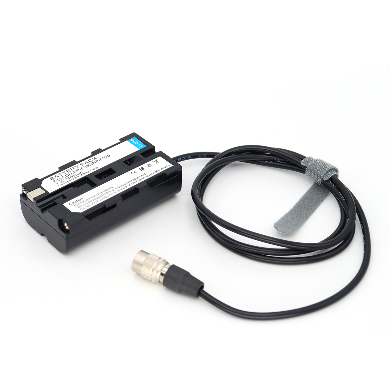 Hirose 4Pin Male to NP-F970/F570/F550 Dummy Battery for Sony