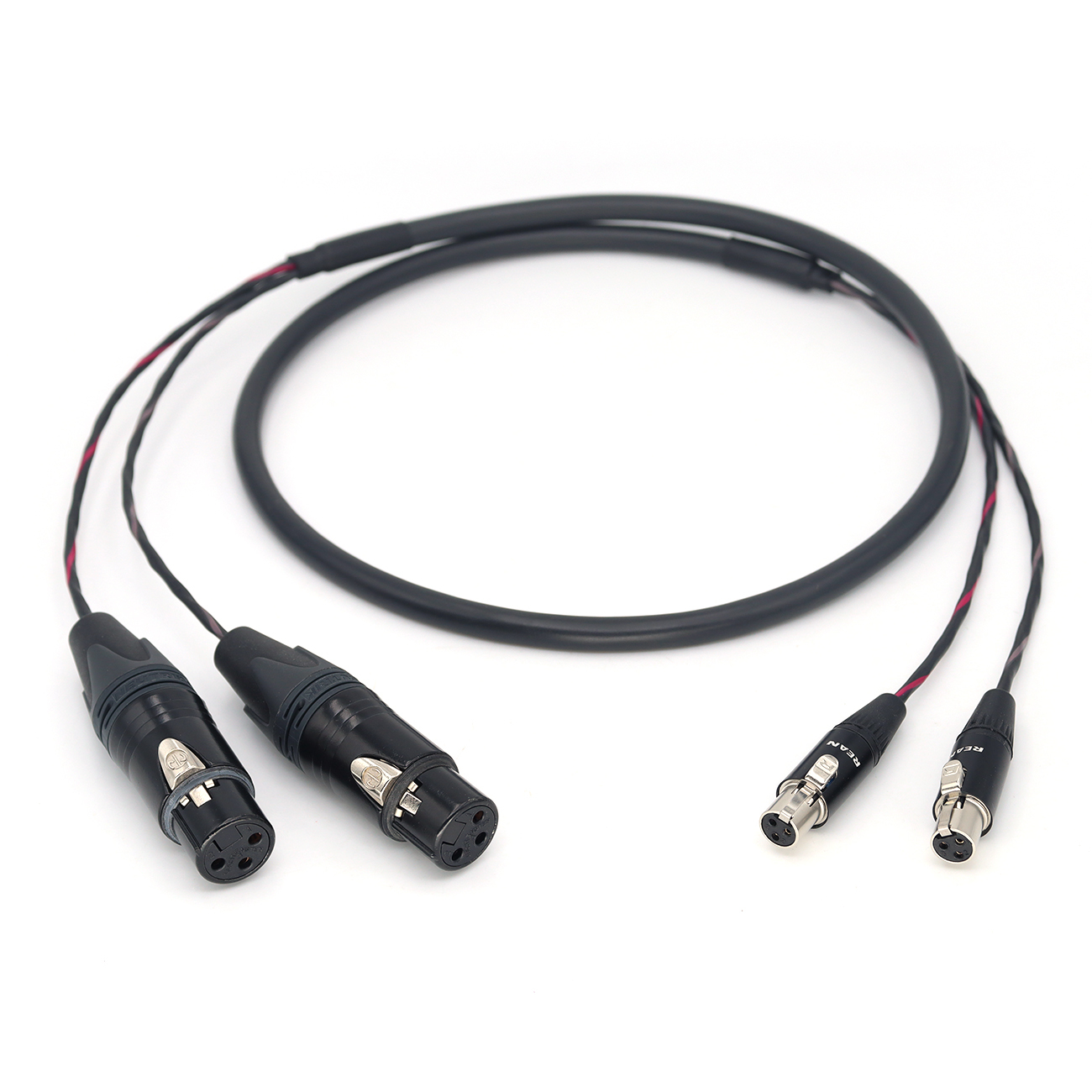 Dual TA3M/TA3F to Dual XLR 3Pin Female Microphone Audio Cable for BMPCC/Canon Camera /Sound Devices 778T