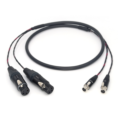 Dual TA3M/TA3F to Dual XLR 3Pin Female Microphone Audio Cable for BMPCC/Canon Camera /Sound Devices 778T