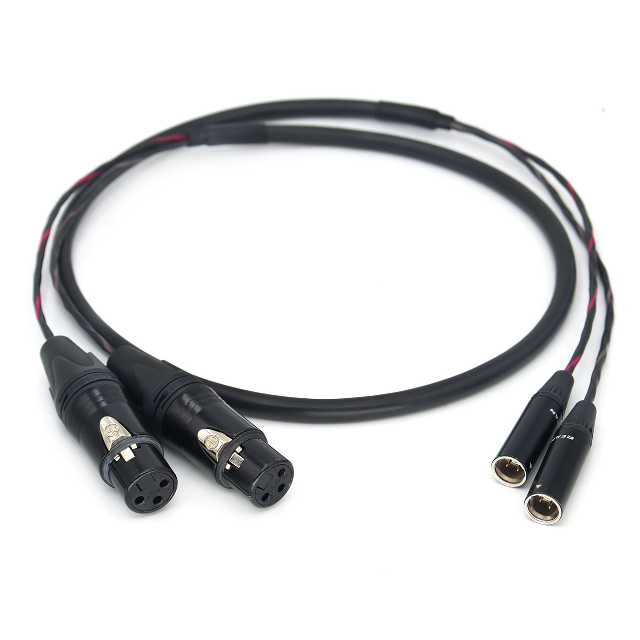 Dual TA3M/TA3F to Dual XLR 3Pin Female Microphone Audio Cable for BMPCC/Canon Camera /Sound Devices 778T