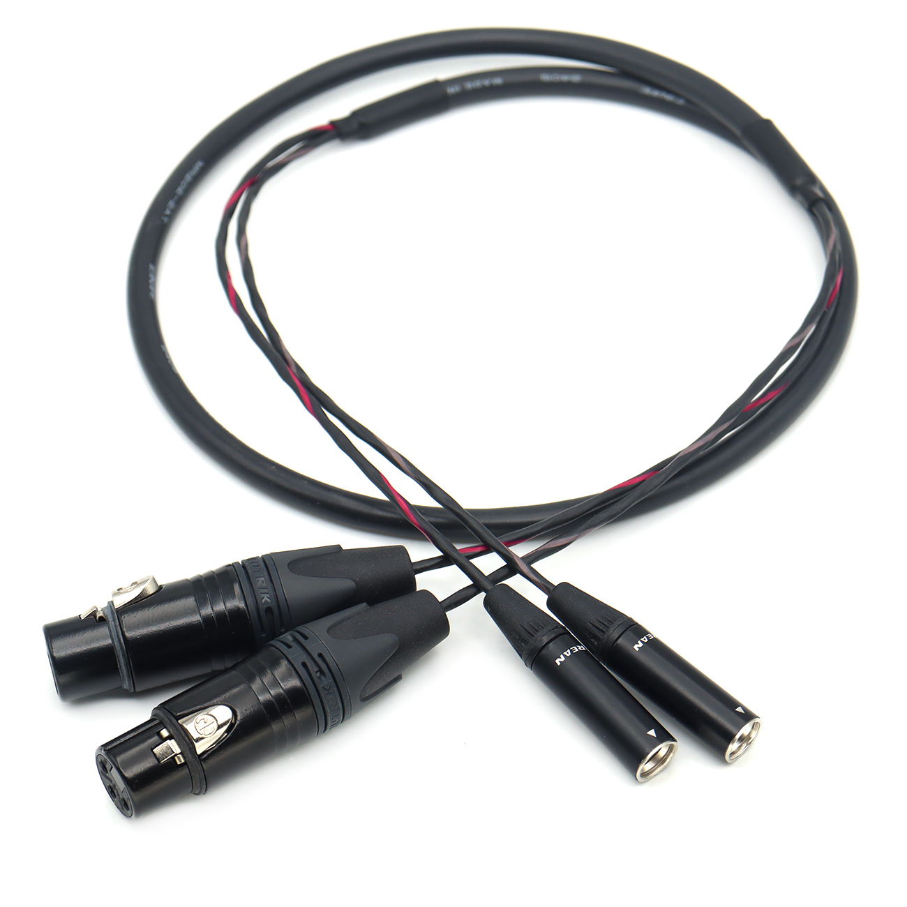 Dual TA3M/TA3F to Dual XLR 3Pin Female Microphone Audio Cable for BMPCC/Canon Camera /Sound Devices 778T
