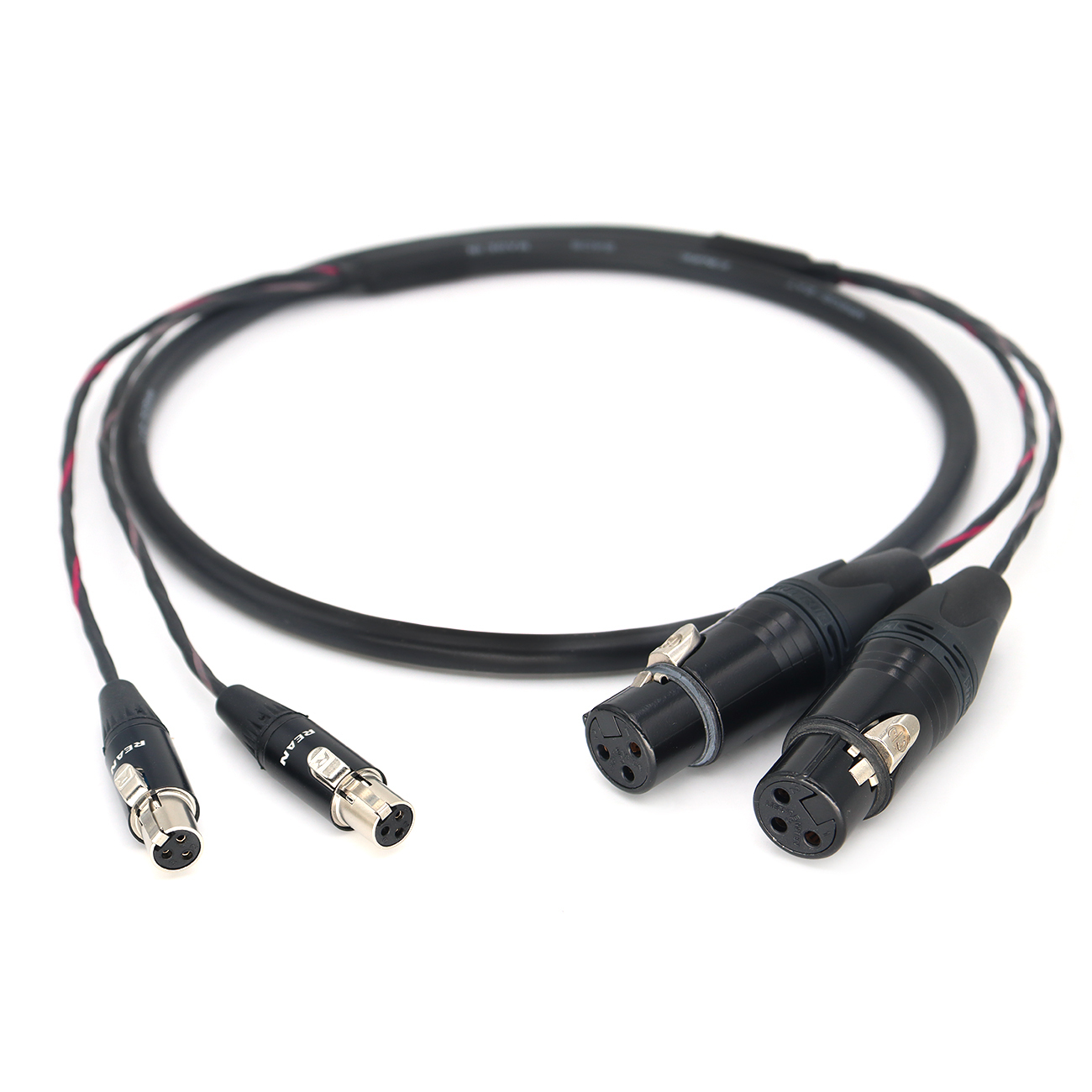 Dual TA3M/TA3F to Dual XLR 3Pin Female Microphone Audio Cable for BMPCC/Canon Camera /Sound Devices 778T