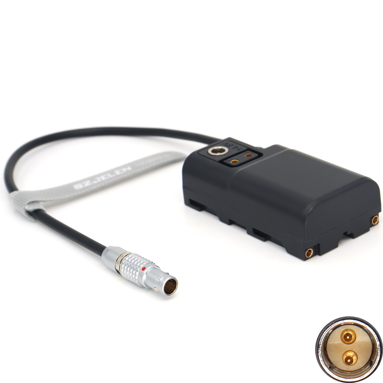 0B 2Pin Male to NP-F550/NP-F570/970 Power Coupler DC Dummy Battery for SONY