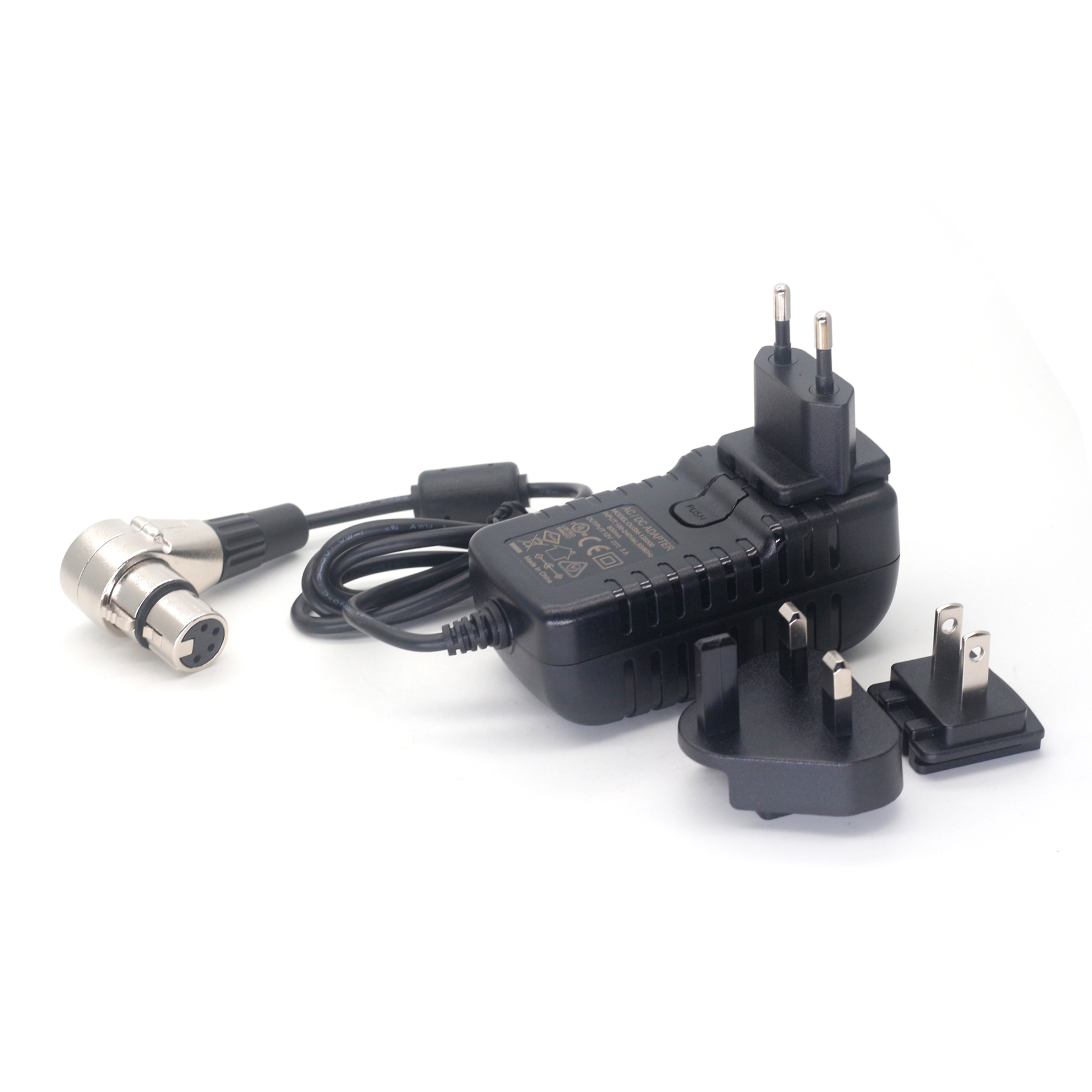 XLR 4Pin Female Plug AC/DC12V 3A