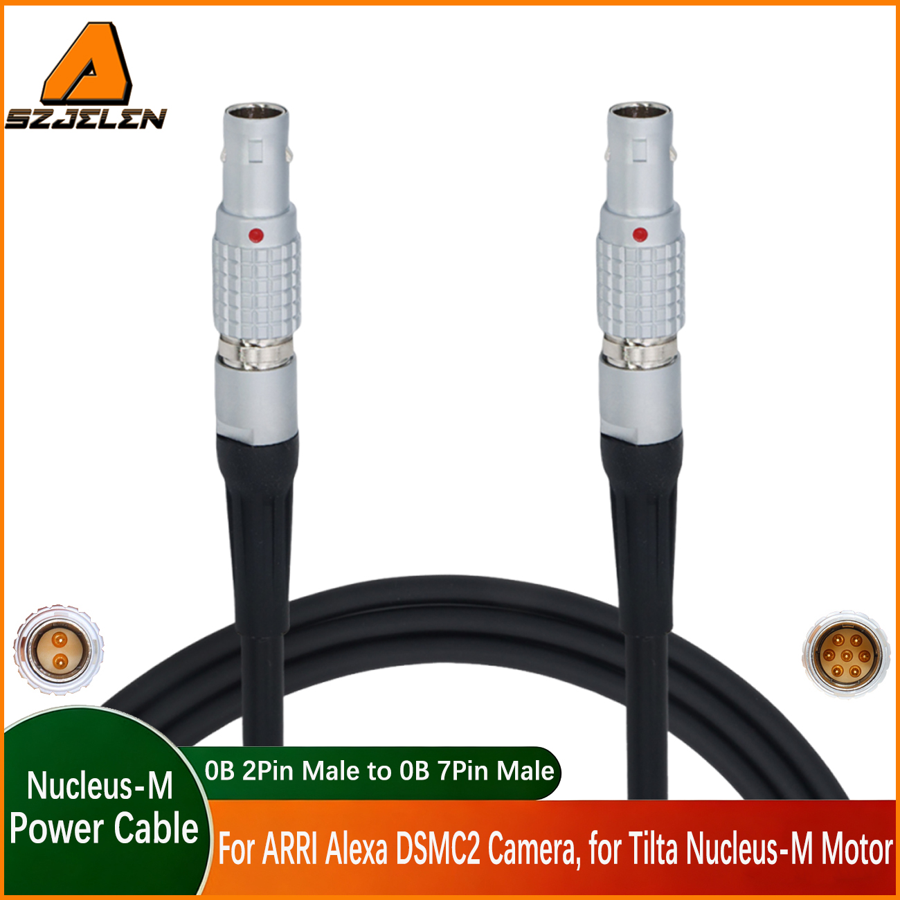 Nucleus-M Power Cable 0B 2Pin to 0B 7Pin for TILTA Nucleus-M WLC-T03 Wireless Follow Focus Lens Control