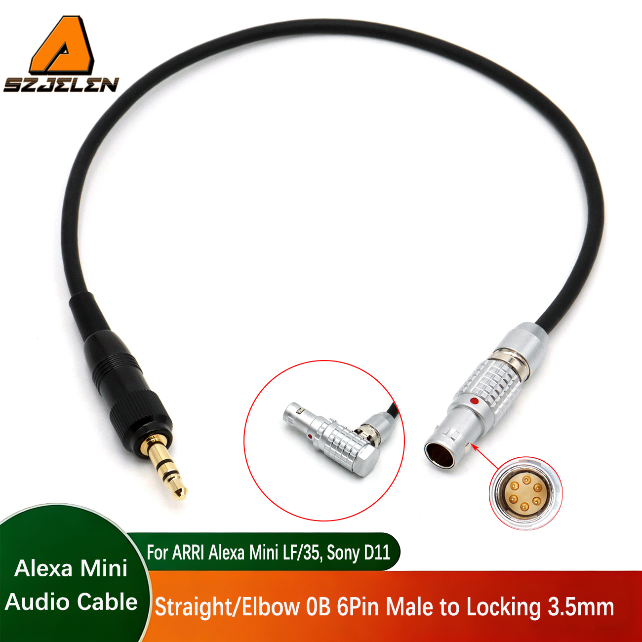 ARRI Alexa Mini LF/35 Audio Cable 0B 6Pin to Lock 3.5mm for Sony D11
