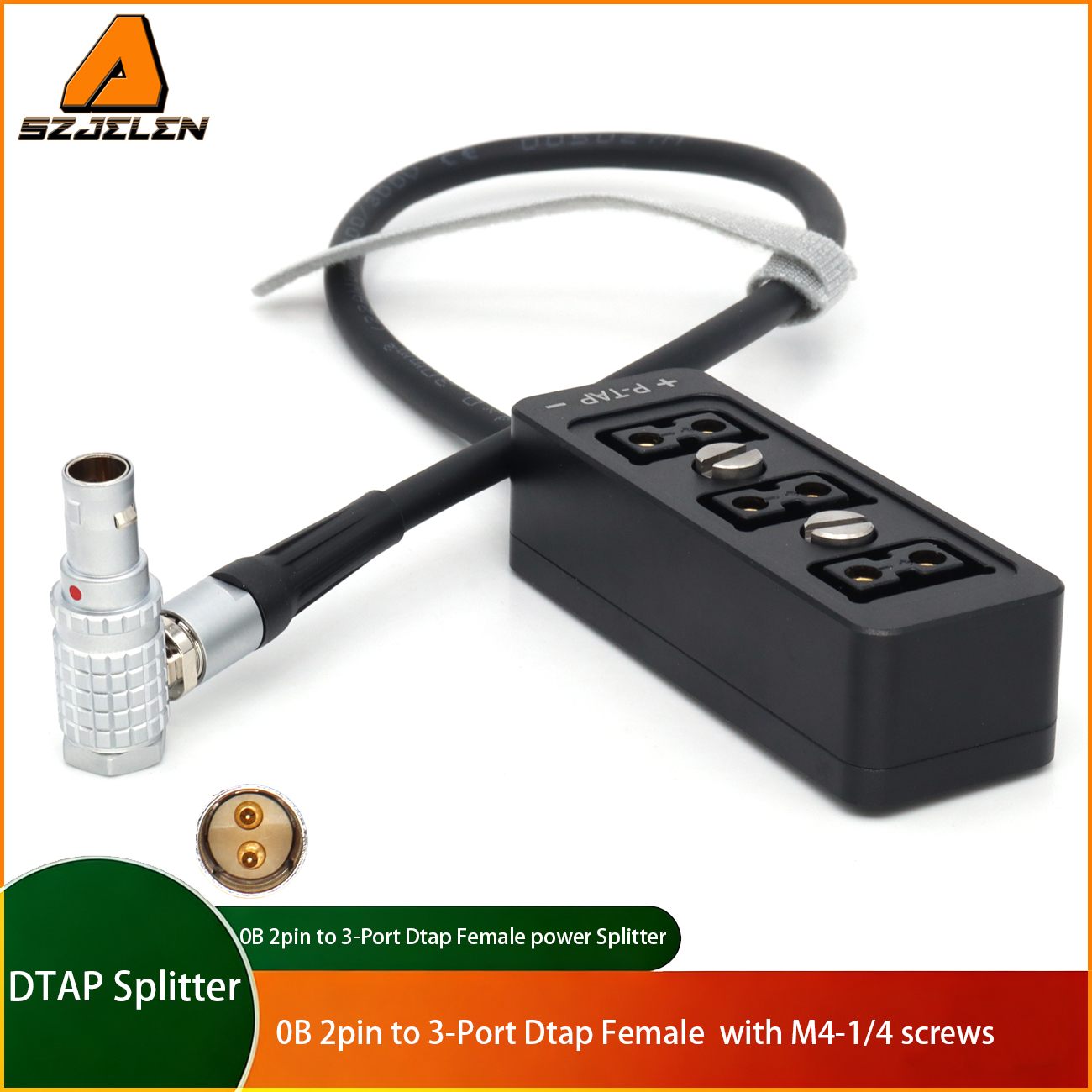 0B 2Pin to D-tap Hub 3 Port Power Splitter for ARRI Alexa SXT Classic LF RED DSMC2 Camera