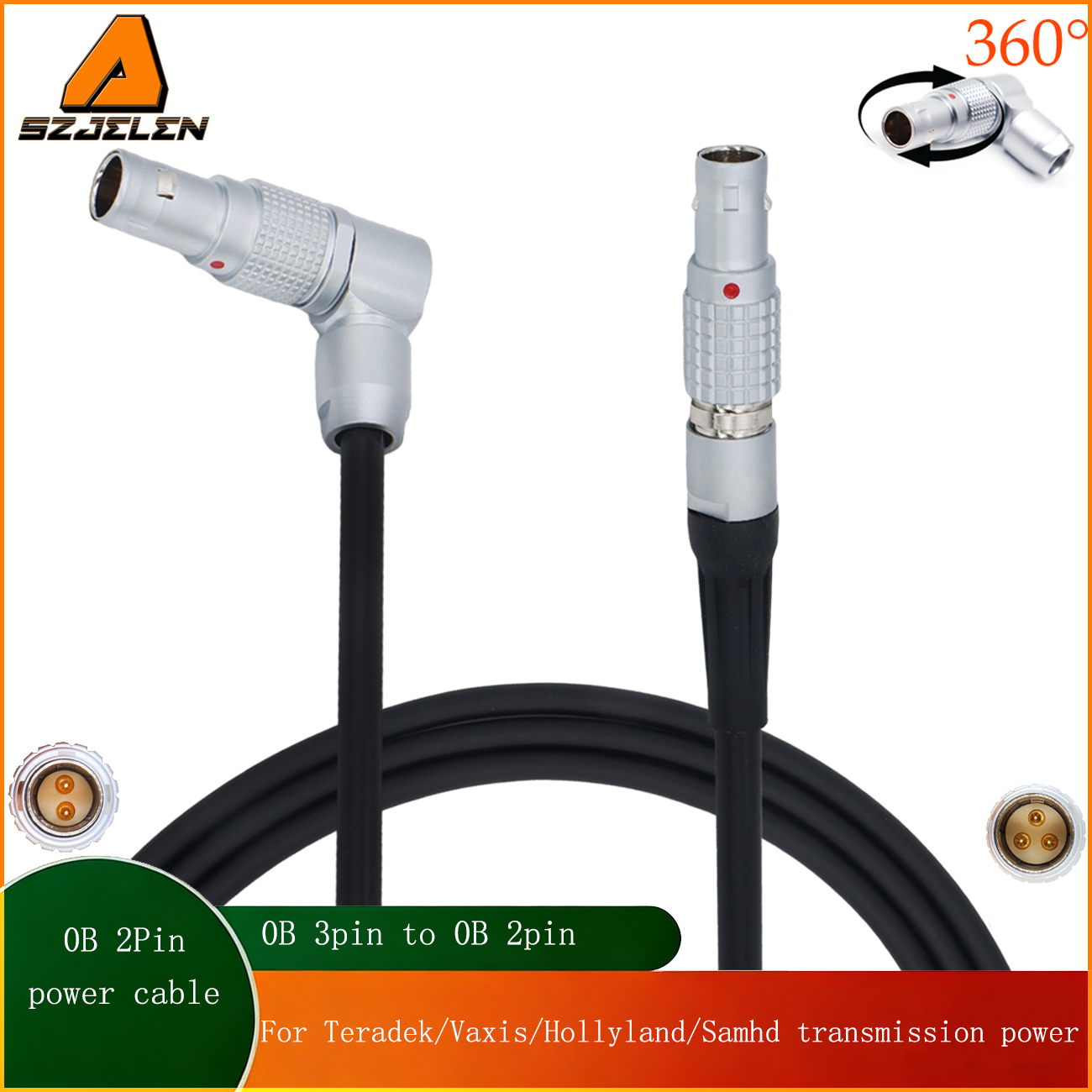 Power Cable Steadicam M2 0B 3Pin To 0B 2Pin For SmallHD/Teradek/Vaxis Image Transmission and Monitor