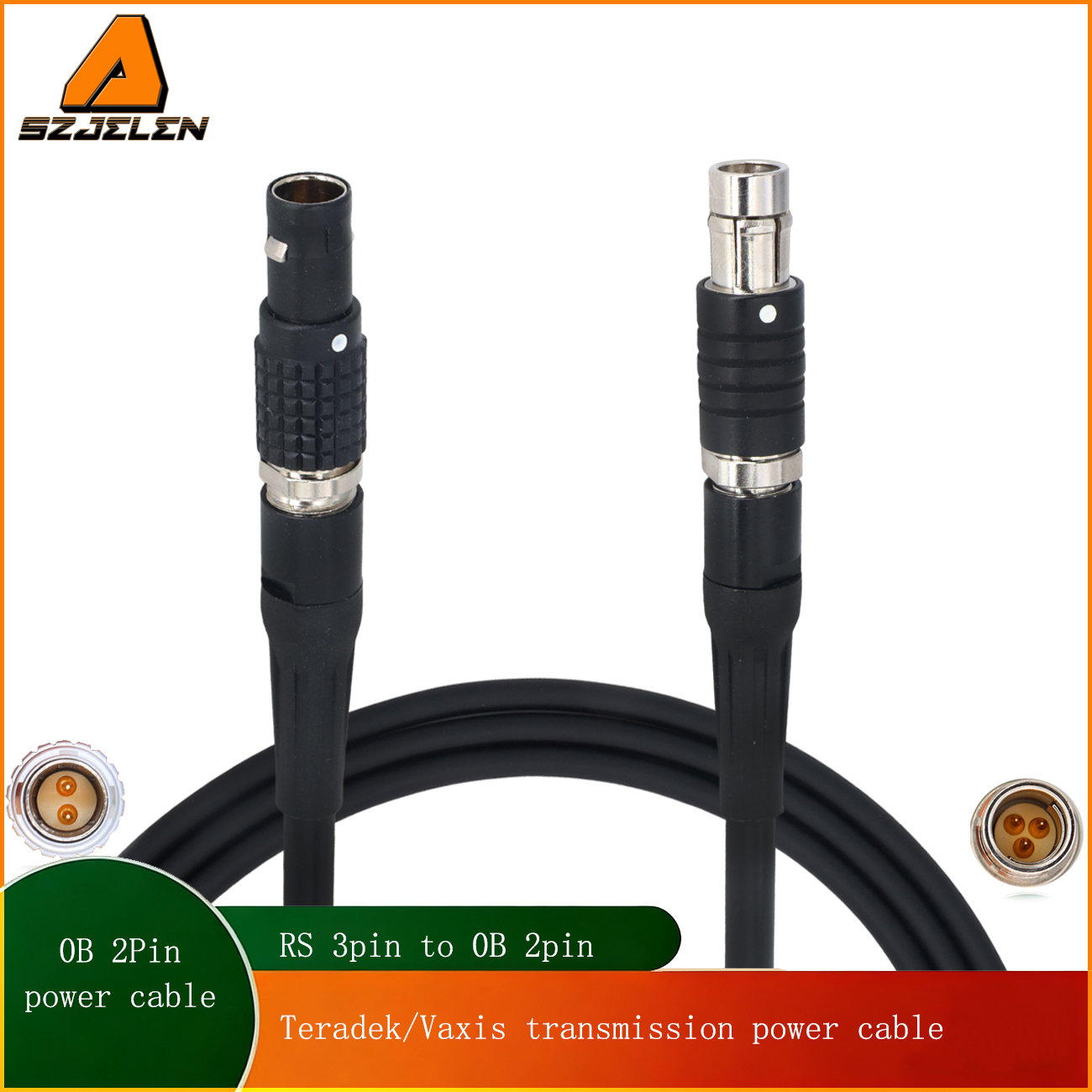 ARRI Alexa Camera RS 3pin to adjustable plug 0b 2pin for Teradek, Vaxis ,Hollyland transmission, Samhd power cable
