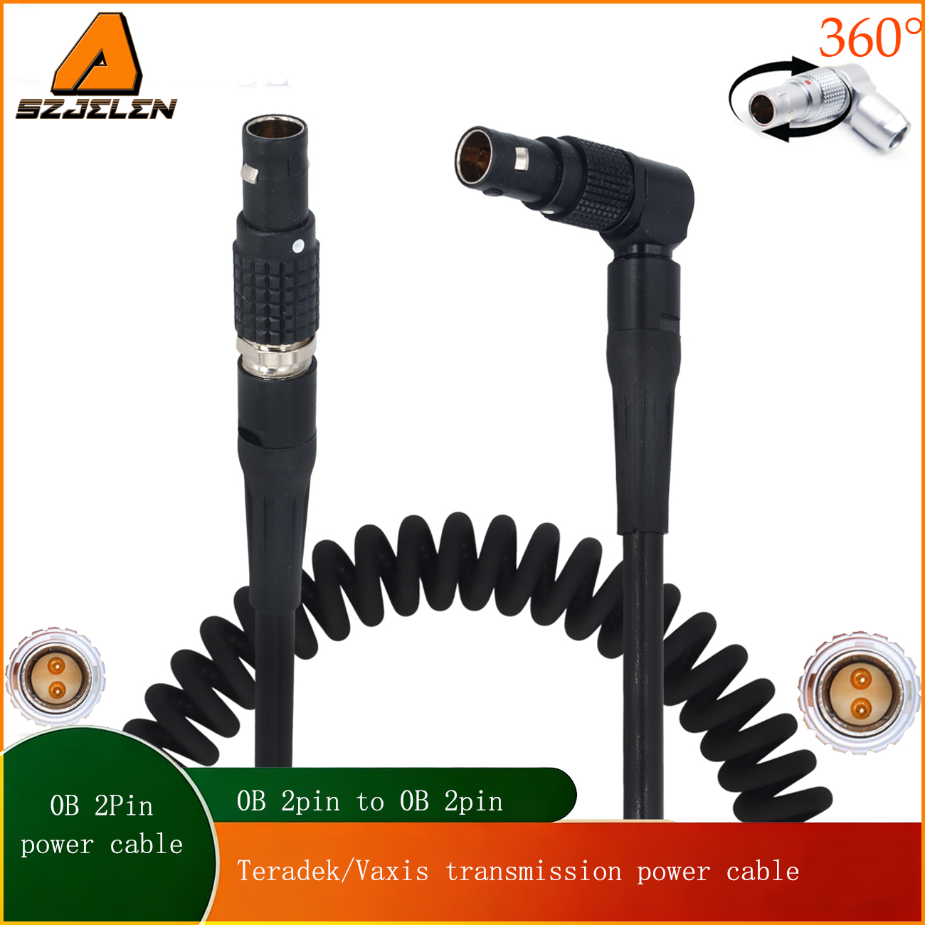 ARRI Alexa Camera 0B 2Pin to adjustable plug 0b 2pin for Teradek, Vaxis ,Hollyland transmission, Samhd power cable