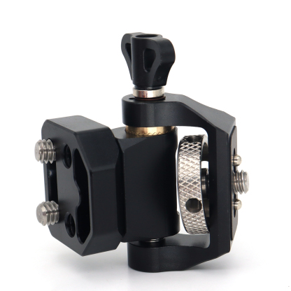 NATO Clamp/Cold Shoe/3/8/1/4 Screw DSLR Monitor Mount for ARRI Mount, 180° Tilt and 360° Swivel