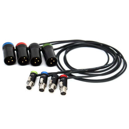 Audio Cable Short Mini XLR 3Pin Female to Short XLR 3Pin Male for Lectrosonics