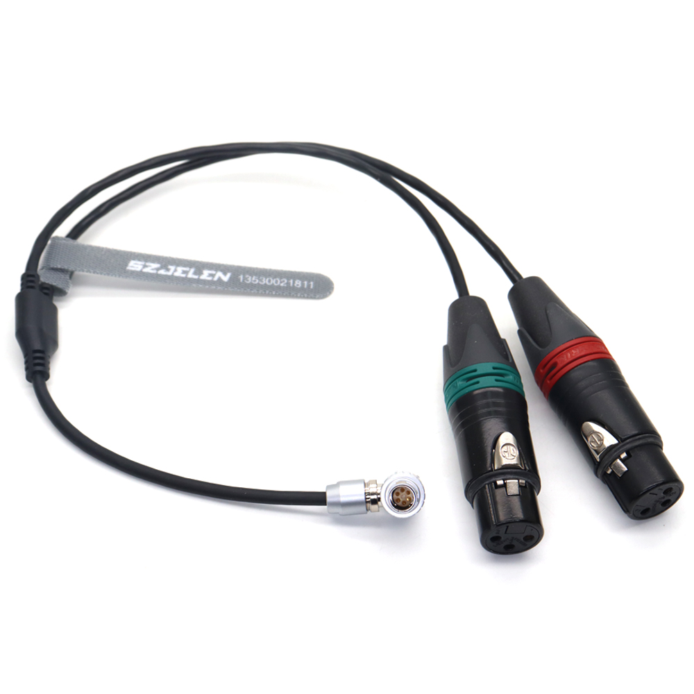Audio Cable 0B 6Pin to Dual XLR 3Pin Female for ARRI ALEXA Mini LF/35