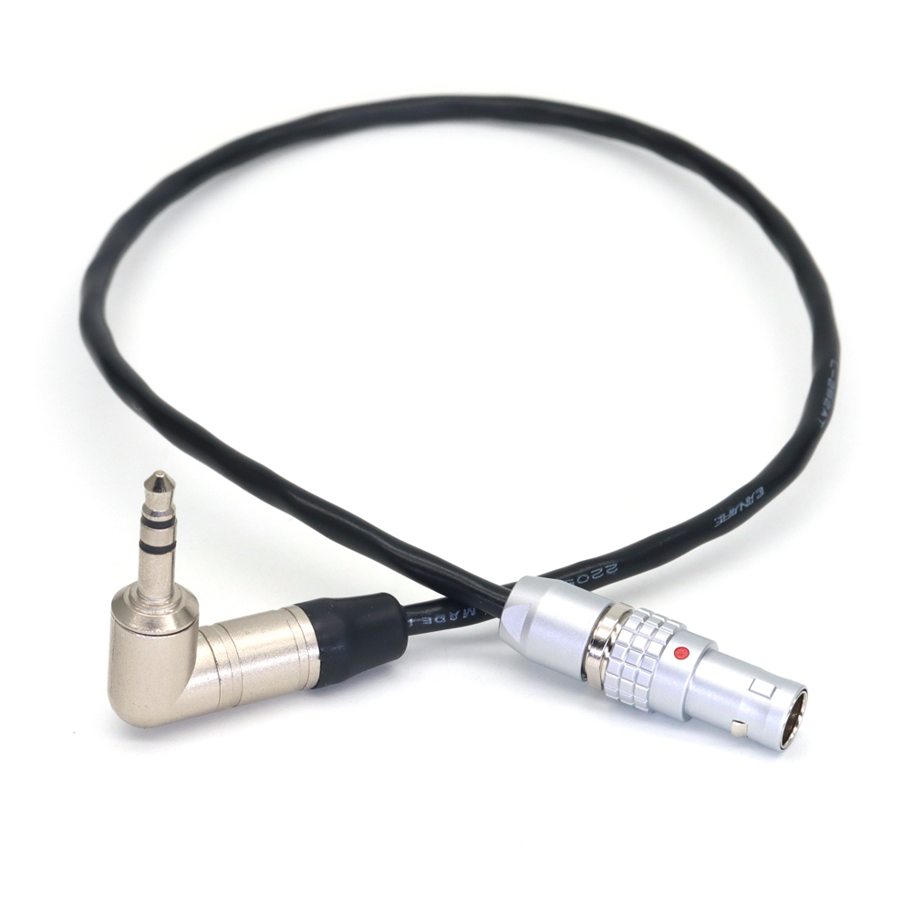 Timecode Cable Elbow 3.5mm TRS to Short 0B 5Pin for ARRI Alexa Mini/XT