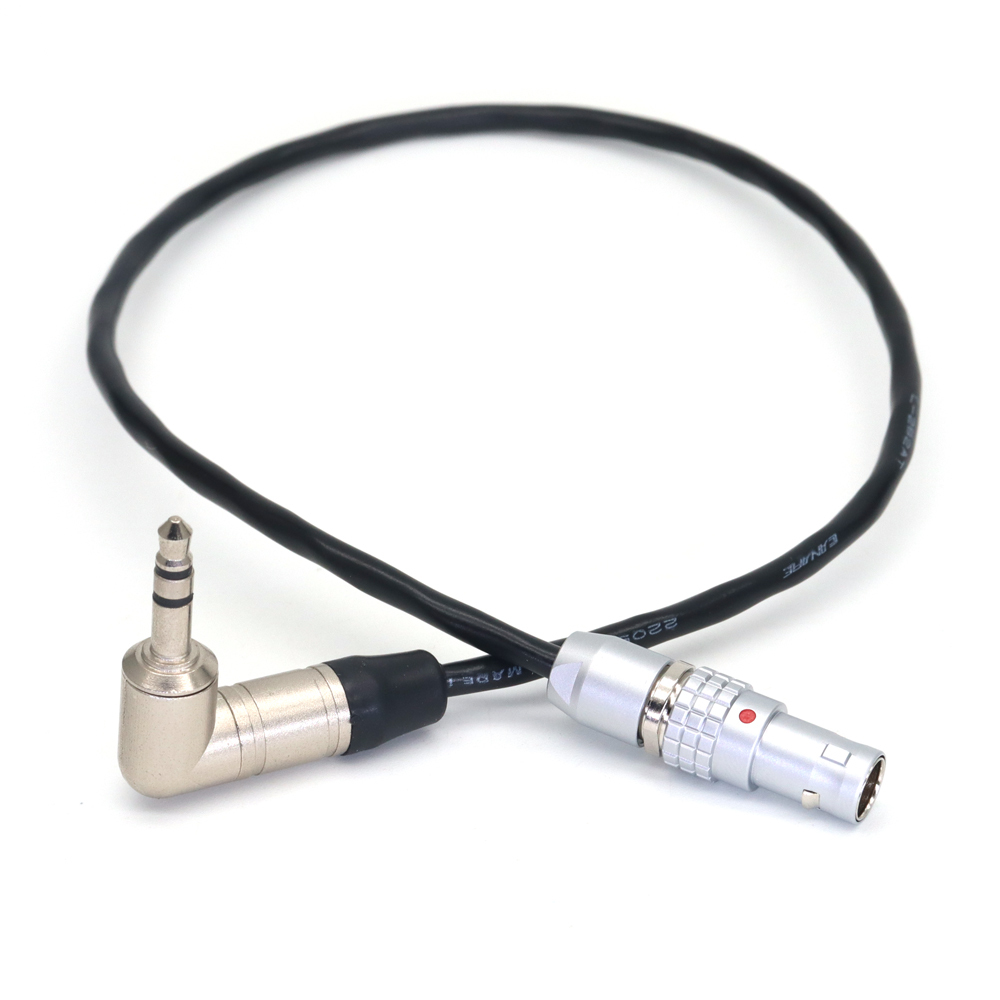 Timecode Cable Elbow 3.5mm TRS to Short 0B 5Pin for ARRI Alexa Mini/XT