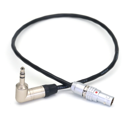 Timecode Cable Elbow 3.5mm TRS to Short 0B 5Pin for ARRI Alexa Mini/XT