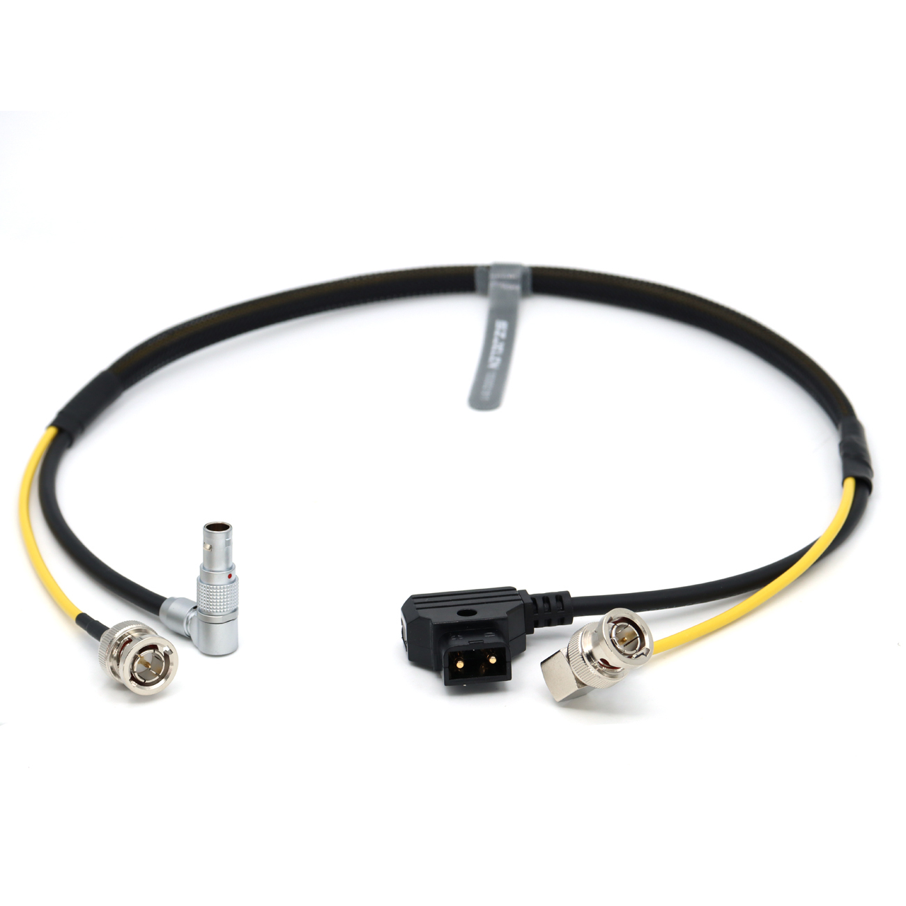 Power Video Cable D-tap to Adjustable Elbow 0B 2Pin + 75ohm SDI for Teradek, Vaxis Transmission