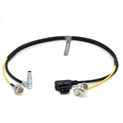 Power Video Cable D-tap to Adjustable Elbow 0B 2Pin + 75ohm SDI for Teradek, Vaxis Transmission