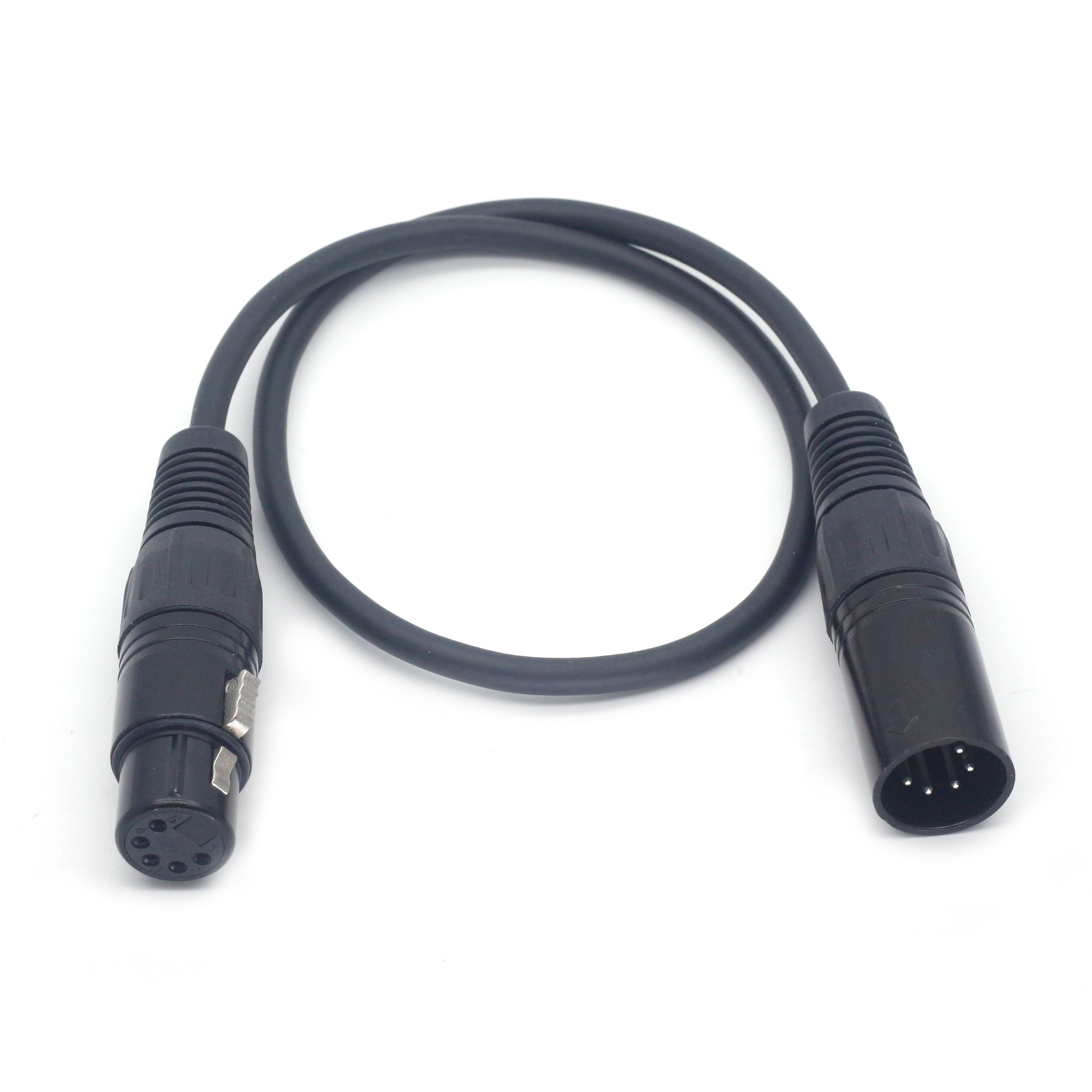 Power Cable XLR 5Pin Male to Female DMX Cable for Stage Lighting Input & Output