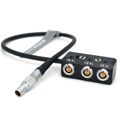 12V 0B 2Pin/RS 3Pin/D-tap to 3*0B 2Pin Female Hub Adapter Splitter for Camera ARRI, SONY, RED
