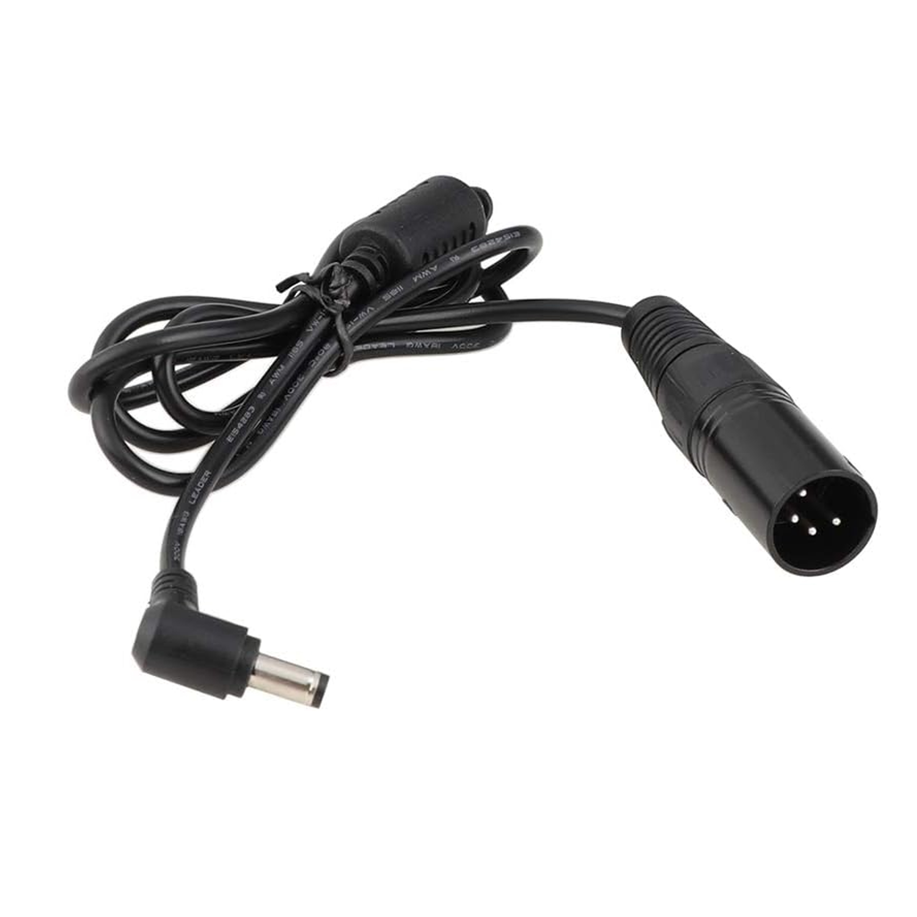 12V Power Cable XLR 4Pin to DC Barrel 5.5x2.5mm for Blackmagic Video Assist, Atomos Shogun Flame Ninja V Monitor