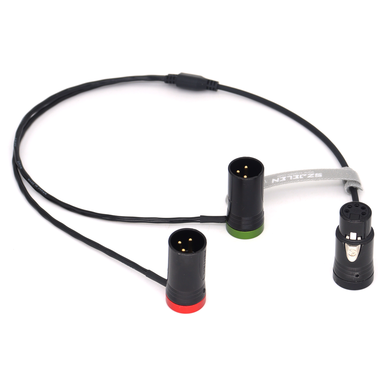 XLR 5Pin Female to Double XLR 3Pin Male Low-Profile Stereo XLR "Y" cable