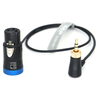 Audio Cable Locking 3.5mm TRS Right-Angle to Short XLR 3Pin Female for Sennheiser SK 500 G4 Sony UWP D11 D21