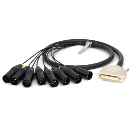 DB25 Male to 8 Channel XLR 3Pin Male Balanced Audio Cable for Studio Recording, Patch Bay, Mixing Console, Microphones