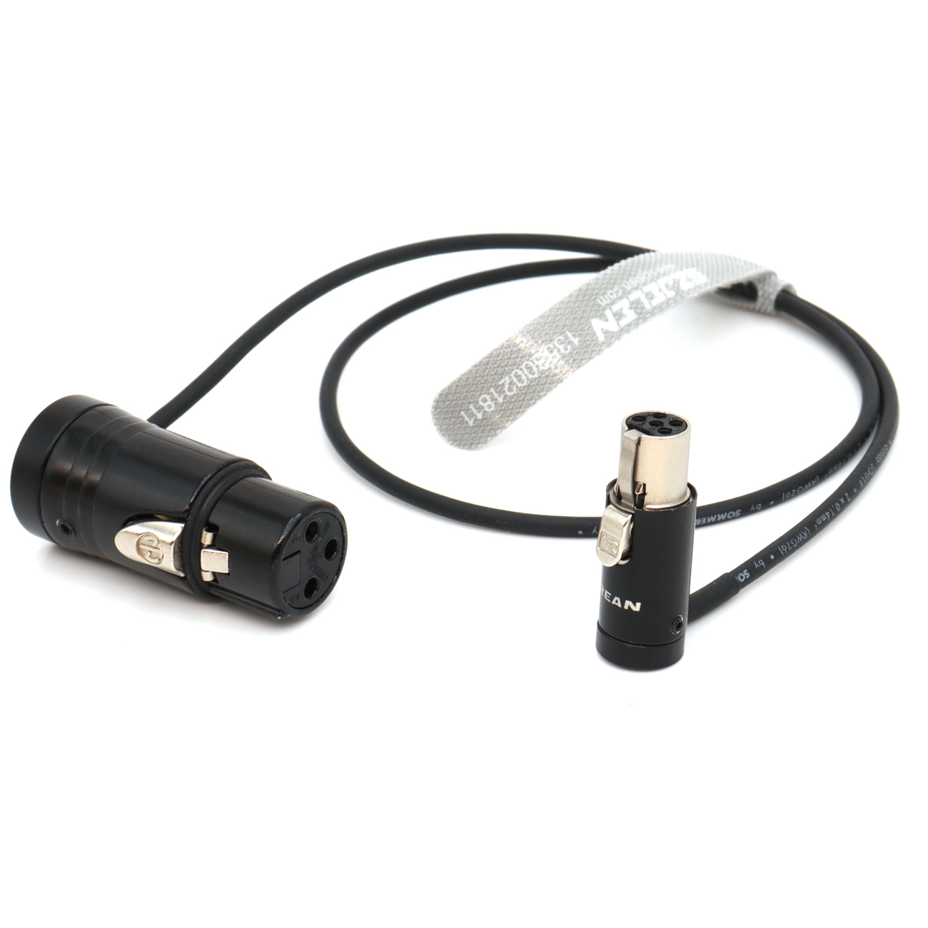 Low-Profile XLR 3Pin Female to TA5F "sommer cicada" cable. For Balanced LINE level signals into Lectrosonics transmitters