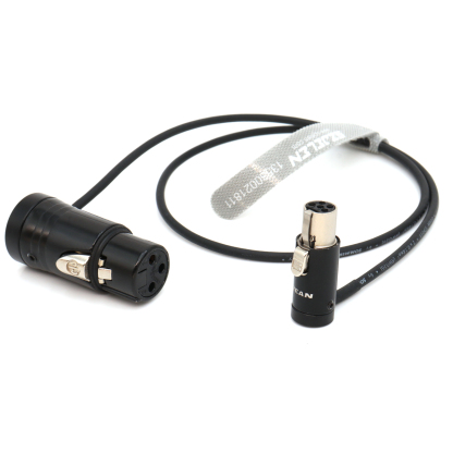 Low-Profile XLR 3Pin Female to TA5F "sommer cicada" cable. For Balanced LINE level signals into Lectrosonics transmitters