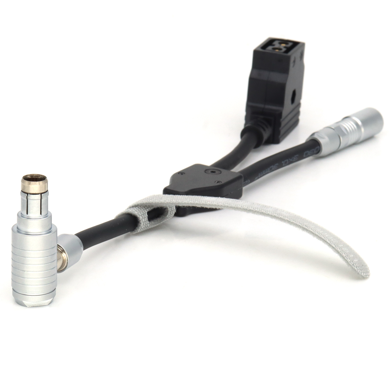 24V Elbow RS 3Pin to RS 3Pin and D-tap Female Way Splitter Cable for SONY CineAlta Camera