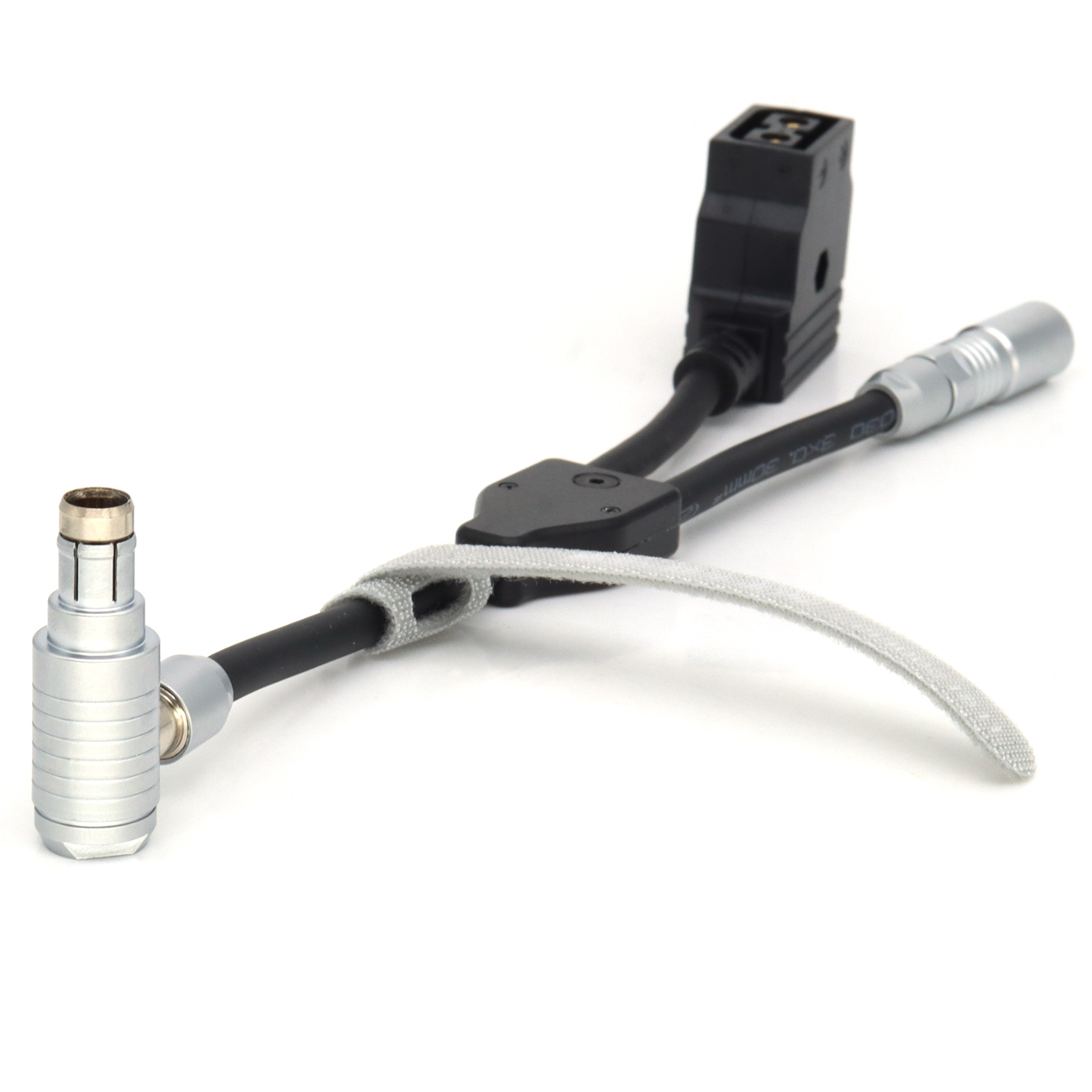 24V Elbow RS 3Pin to RS 3Pin and D-tap Female Way Splitter Cable for SONY CineAlta Camera