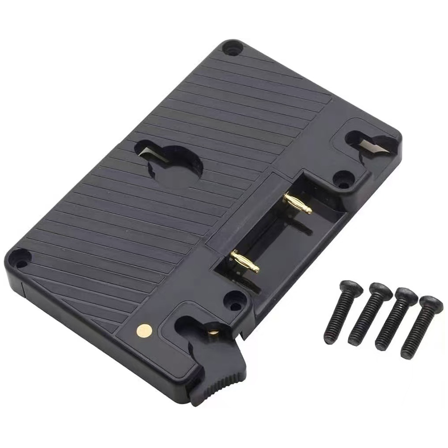 Gold Mount Battery Plate Bracket Power Supply D-tap Output Compatible for Anton Bauer Panasonic Battery