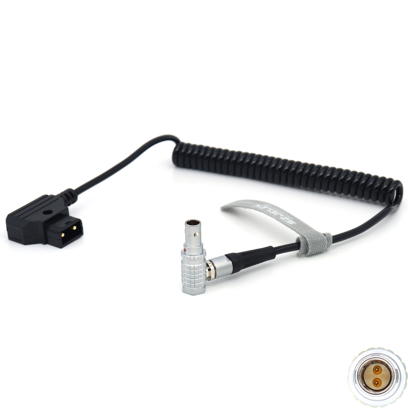 Power Coiled Cable D-tap to 0B 2Pin for Teradek Bolt Pro 1000/3000ft