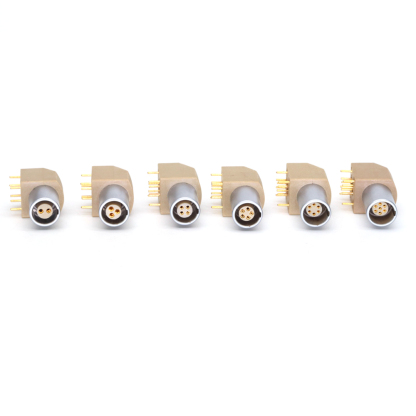 EPG 0B 2~9 Pin Male Plug Aviation Fast Connector Ellenbogen 90° PCB Buchse Printed Circuit