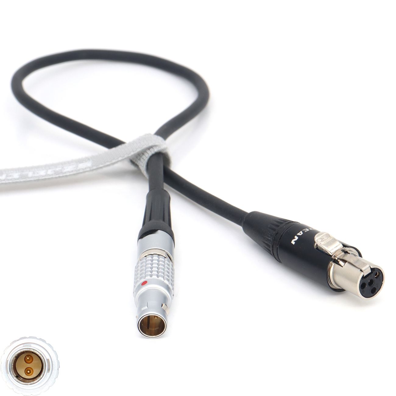 Power Cable 0B 2Pin to Mini XLR 4Pin Female for Tvlogic 055/056/058, ARRI