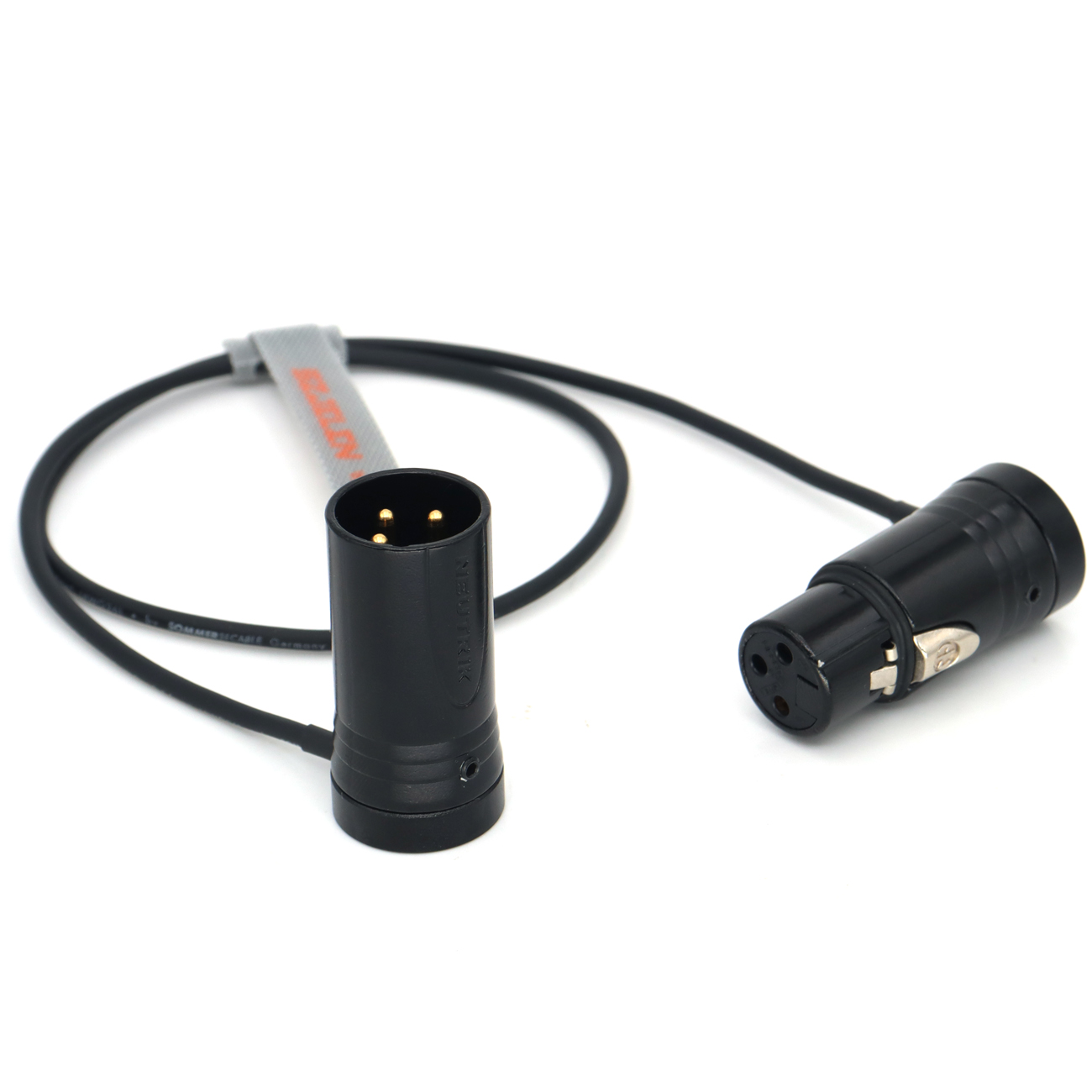 Audio Cable Low-Profile NEUTRIK XLR 3Pin Female to Male for Sound Devices