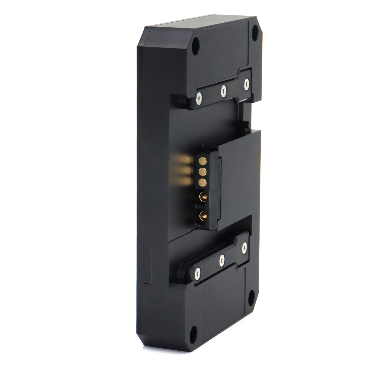 ARRI Alexa 35 B-Mount Battery Expansion Cheese Plate With 1/4"-20, 3/8"-16 Screw Holes and Anti-twist holes.
