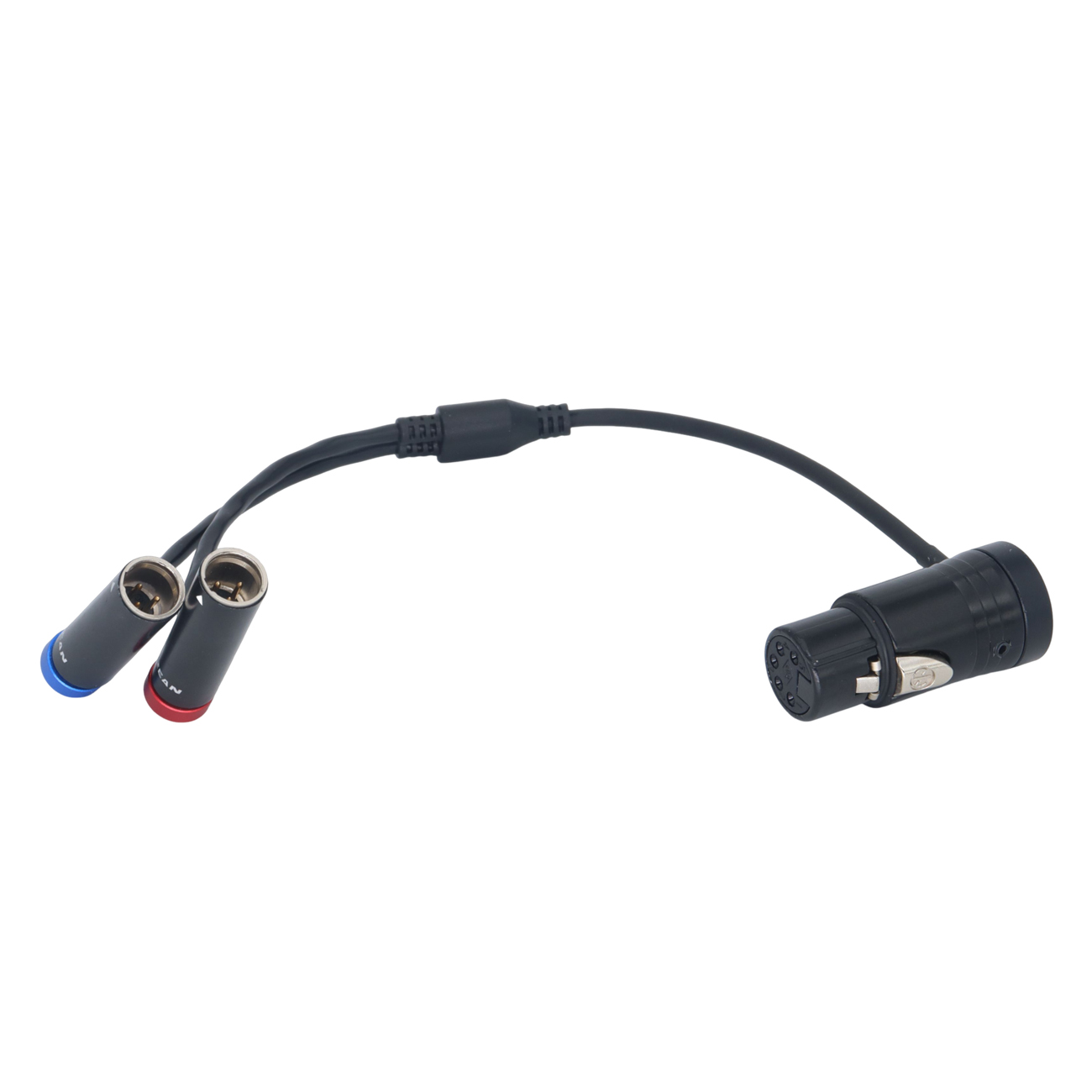 Low-Profile XLR 4Pin Female to Dual Low-Profile TA3M Splitter Cable